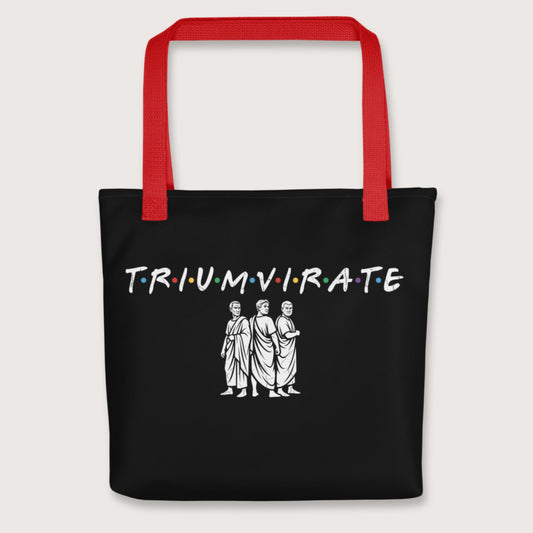 Red First Triumvirate Bag - history buff gift by HistoHead