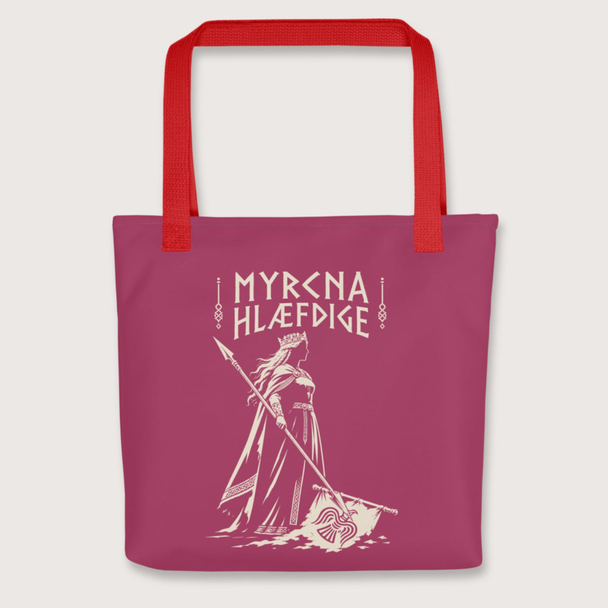 Red Æthelflæd Myrcna Hlæfdige Bag - history buff gift by HistoHead