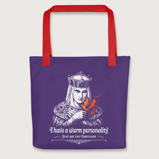 Red Olga of Kiev I Have a Warm Personality Bag - history buff gift by HistoHead