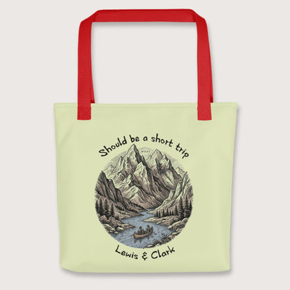Red Lewis & Clark Short Trip Bag - history buff gift by HistoHead