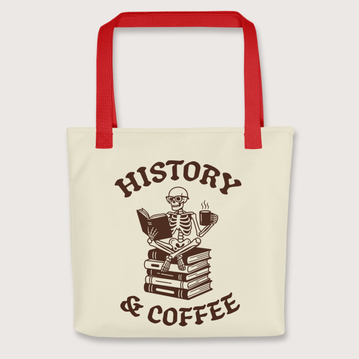Red History & Coffee Bag - history buff gift by HistoHead