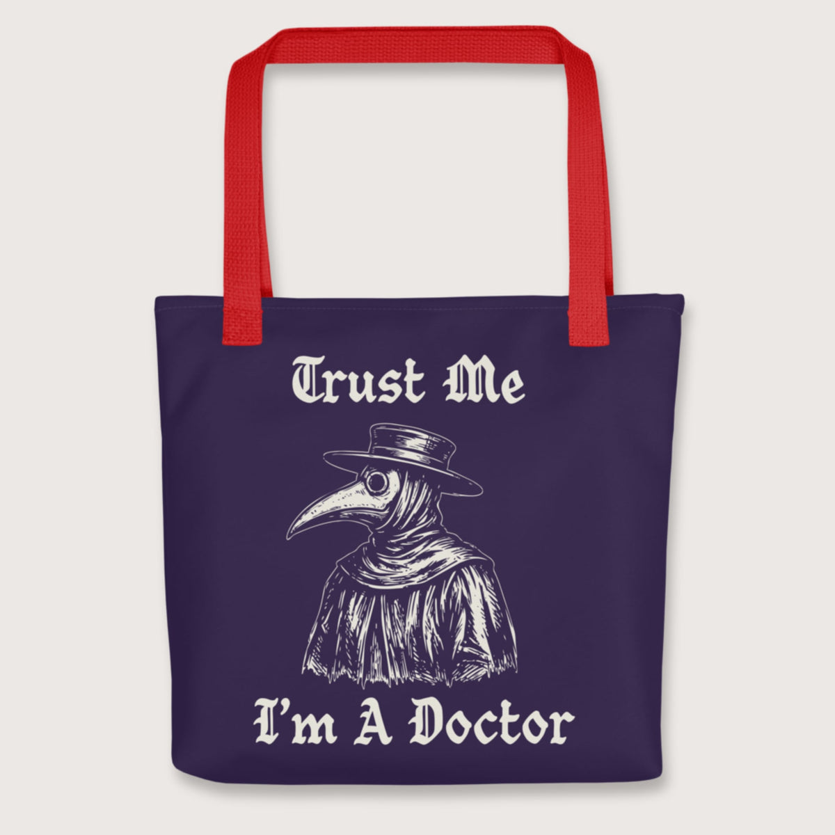 Red Trust Me I'm A Doctor Bag - history buff gift by HistoHead