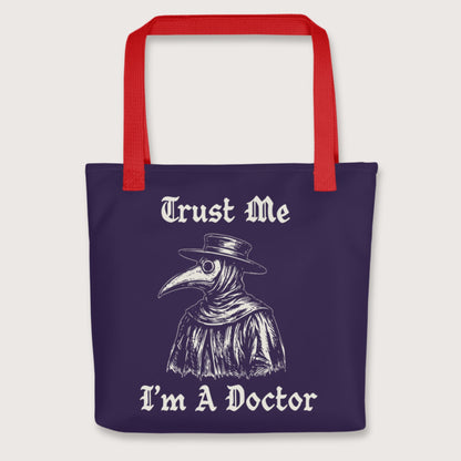 Red Trust Me I'm A Doctor Bag - history buff gift by HistoHead
