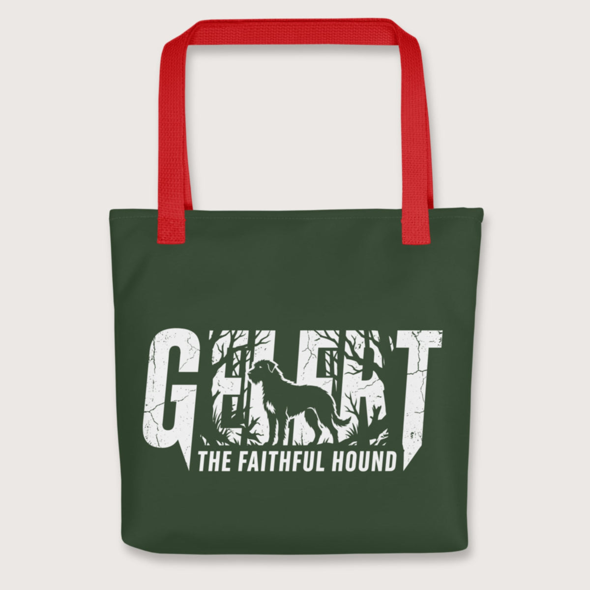 Red Gelert The Faithful Hound Bag - history buff gift by HistoHead