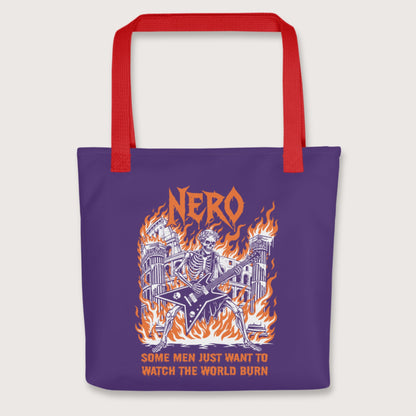 Red Nero Watch the World Burn Bag - history buff gift by HistoHead