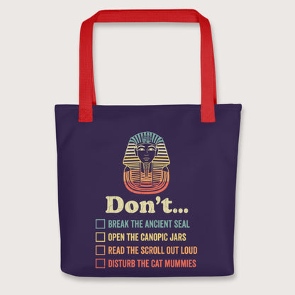 Red King Tutankhamun Advice Bag - history buff gift by HistoHead