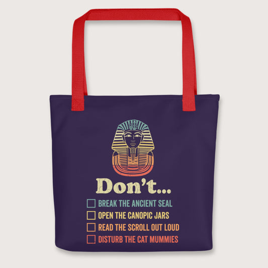 Red King Tutankhamun Advice Bag - history buff gift by HistoHead