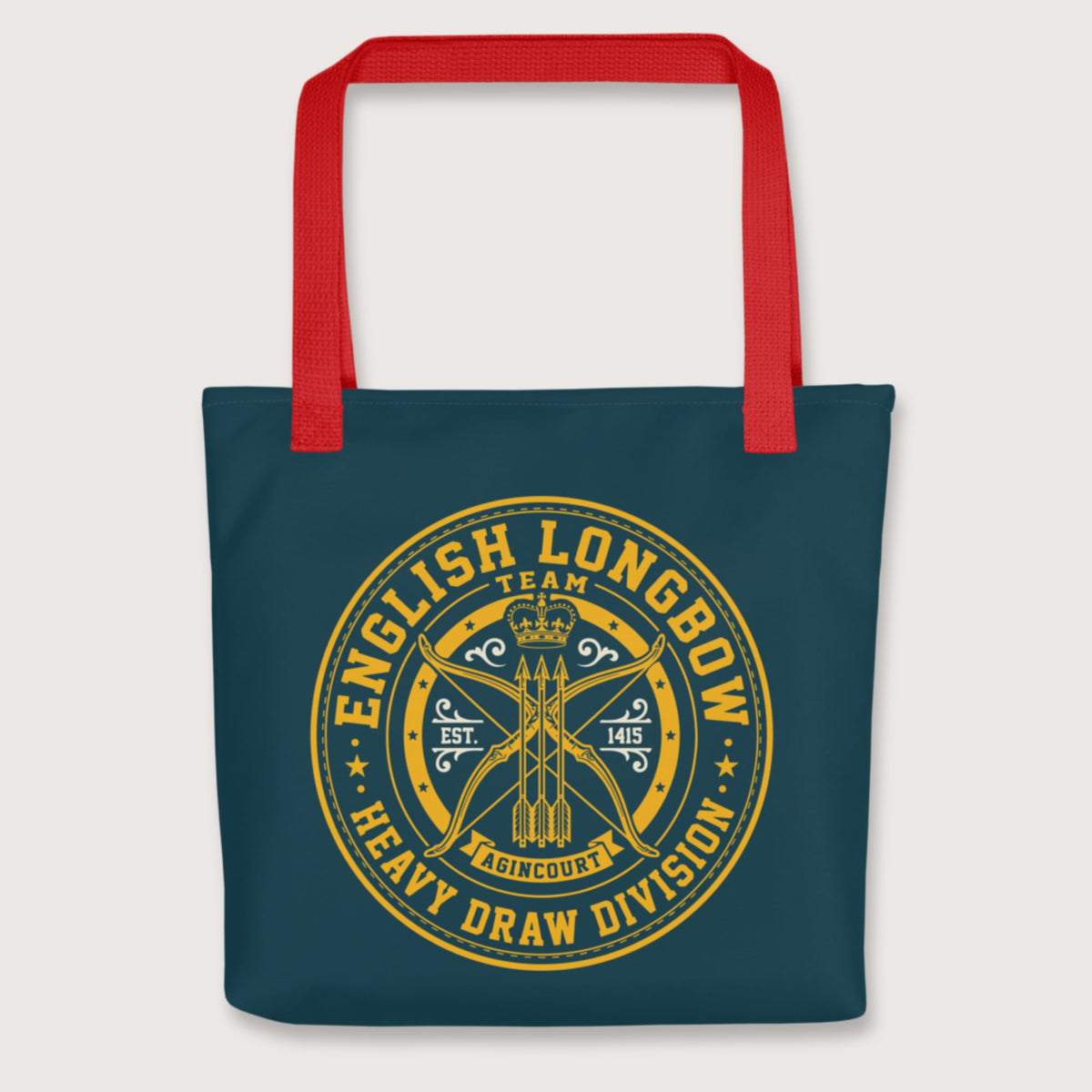 Red English Longbow Heavy Draw Division Bag - history buff gift by HistoHead