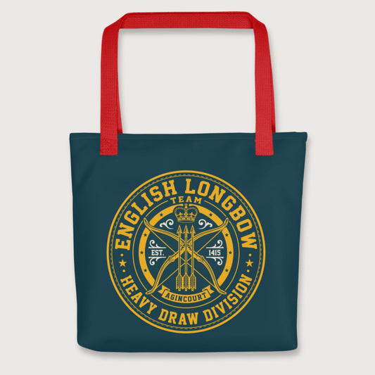 Red English Longbow Heavy Draw Division Bag - history buff gift by HistoHead