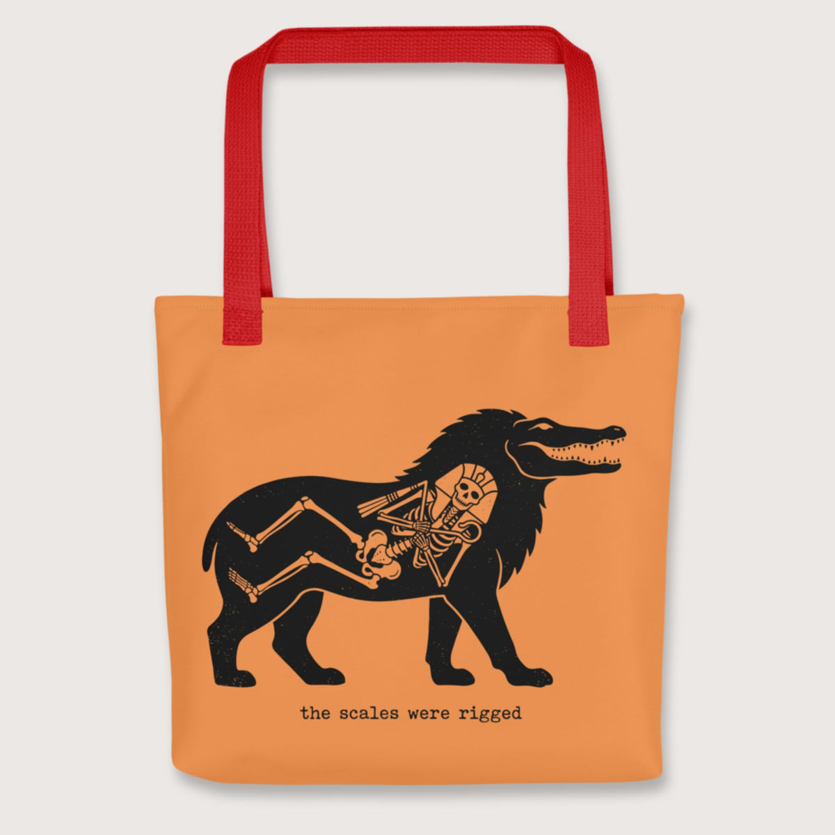 Red The Scales Were Rigged Bag - history buff gift by HistoHead