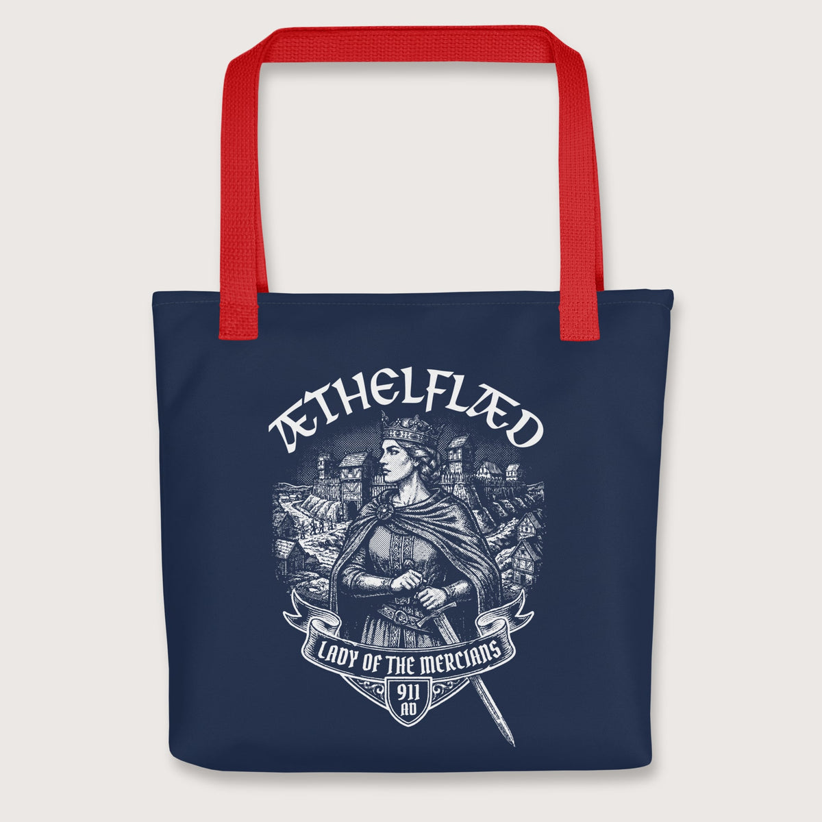 Red Æthelflæd Lady of the Mercians Bag - history buff gift by HistoHead