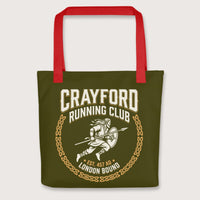 Red Crayford Running Club Bag - history buff gift by HistoHead