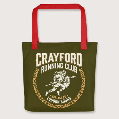 Red Crayford Running Club Bag - history buff gift by HistoHead