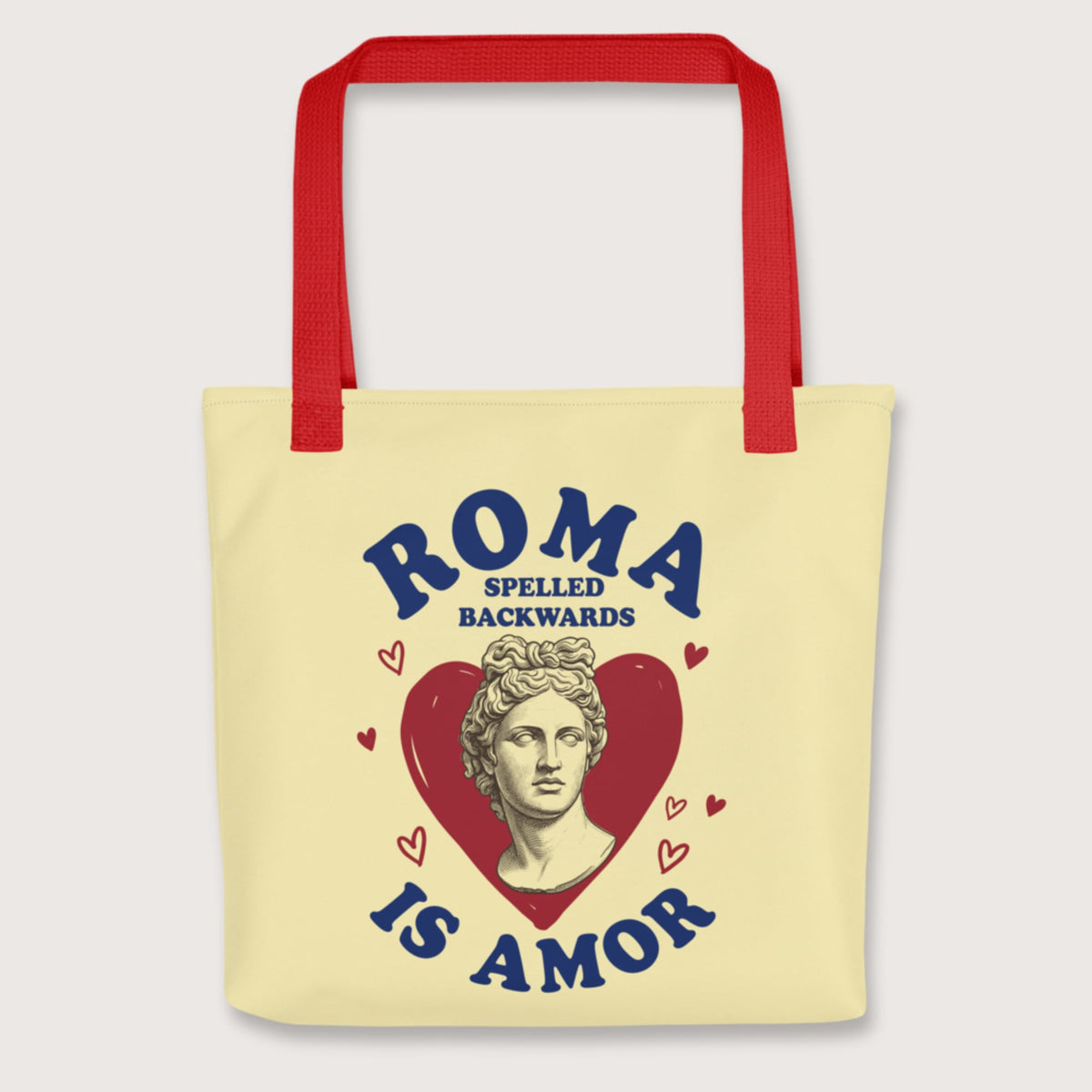 Red Roma Spelled Backwards Is Amor Bag - history buff gift by HistoHead