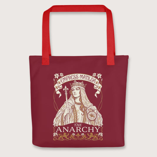 Red Empress Matilda The Anarchy Bag - history buff gift by HistoHead