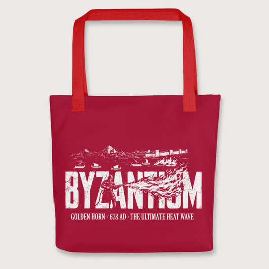 Red Greek Fire 678 Bag - history buff gift by HistoHead