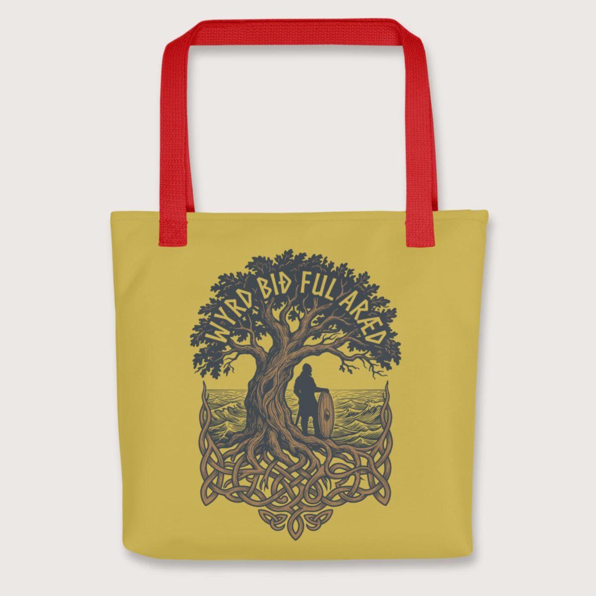 Red Old English Fate Is Inexorable Bag - history buff gift by HistoHead