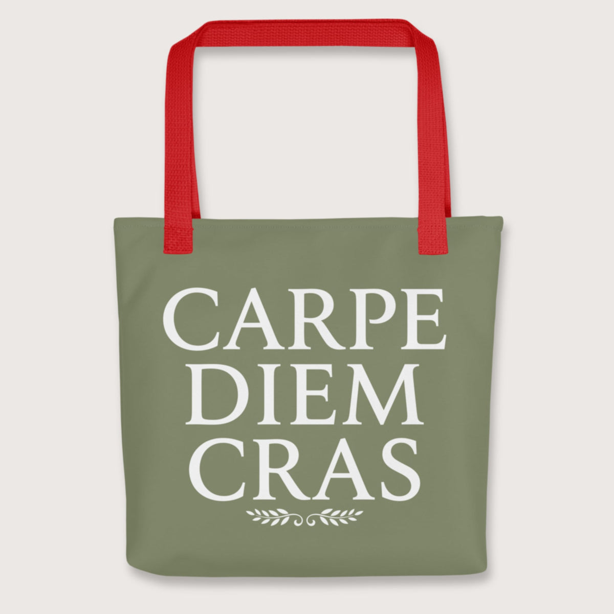 Red Seize the Day Tomorrow in Latin Bag - history buff gift by HistoHead