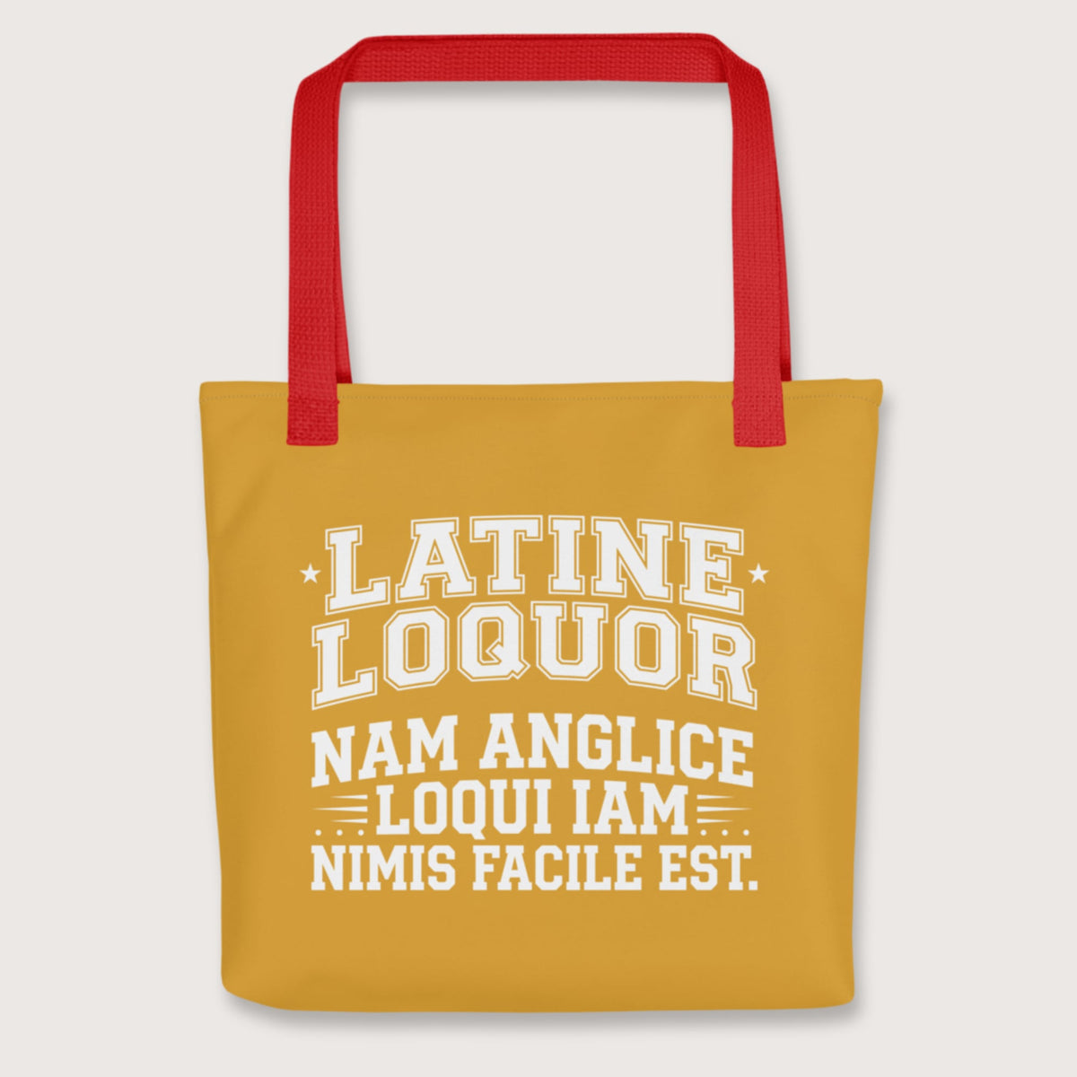 Red I Speak Latin Because English Is Too Easy Now Bag - history buff gift by HistoHead