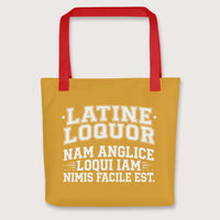 Red I Speak Latin Because English Is Too Easy Now Bag - history buff gift by HistoHead