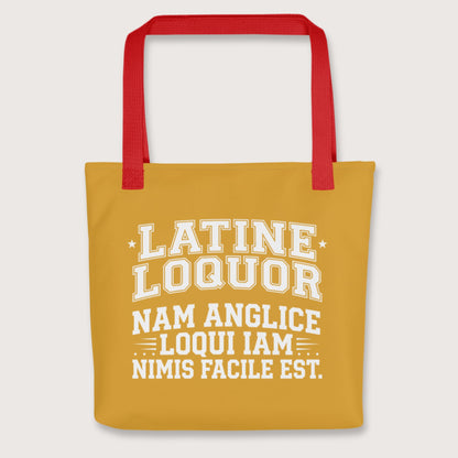 Red I Speak Latin Because English Is Too Easy Now Bag - history buff gift by HistoHead