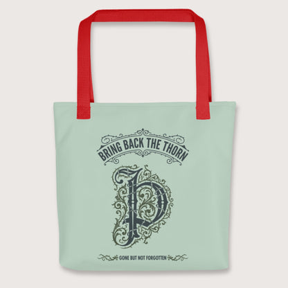 Red Bring Back the Thorn Letter Bag - history buff gift by HistoHead