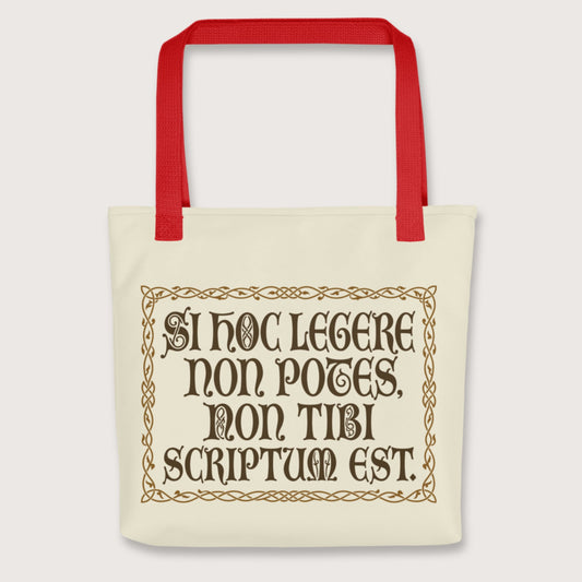 Red If You Can't Read This It's Not Written For You Bag - history buff gift by HistoHead