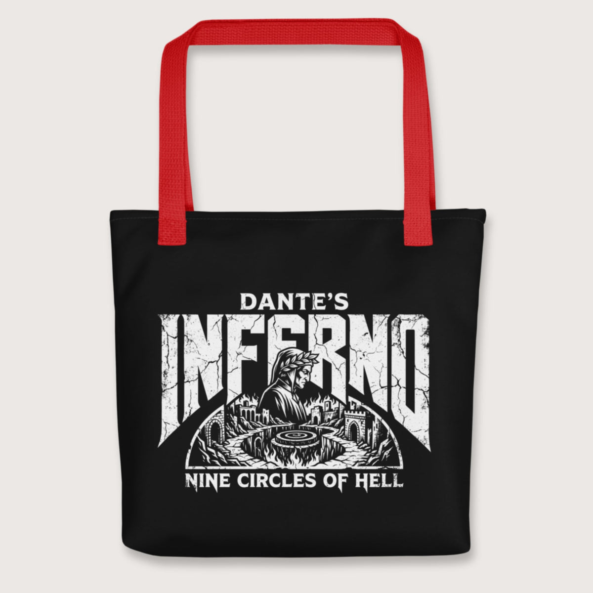 Red Dante's Inferno Bag - history buff gift by HistoHead
