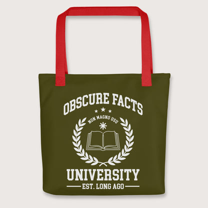 Red Obscure Facts University Bag - history buff gift by HistoHead