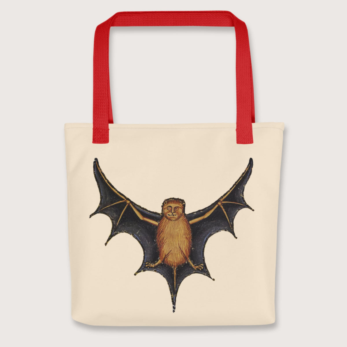 Red Weird Medieval Bat Bag - history buff gift by HistoHead