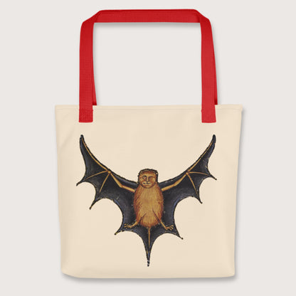 Red Weird Medieval Bat Bag - history buff gift by HistoHead