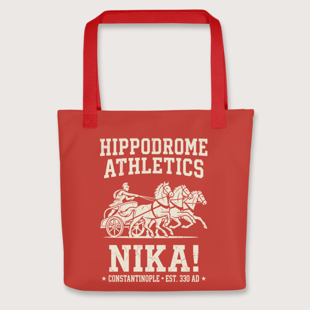 Red Hippodrome Athletics Bag - history buff gift by HistoHead