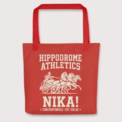 Red Hippodrome Athletics Bag - history buff gift by HistoHead