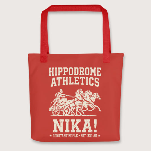 Red Hippodrome Athletics Bag - history buff gift by HistoHead