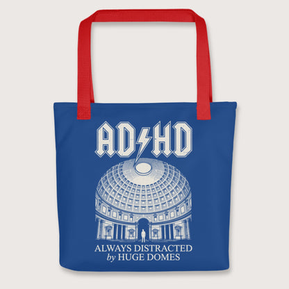 Red Always Distracted by Huge Domes Bag - history buff gift by HistoHead