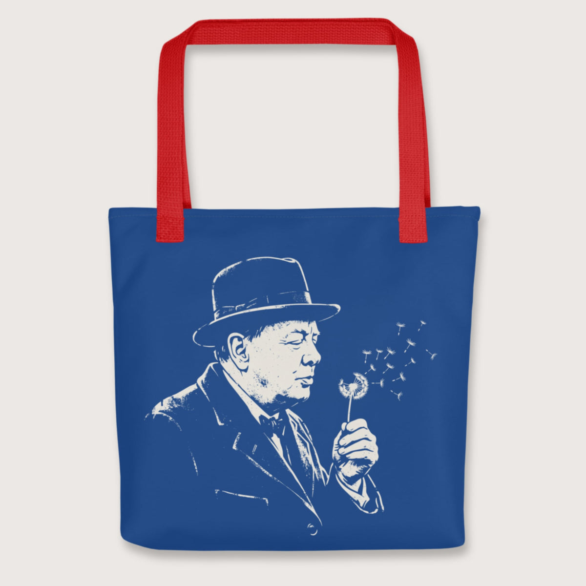 Red Winston Churchill Blowing Wishes Bag - history buff gift by HistoHead