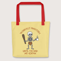 Red Until I've Had My Coffee Bag - history buff gift by HistoHead