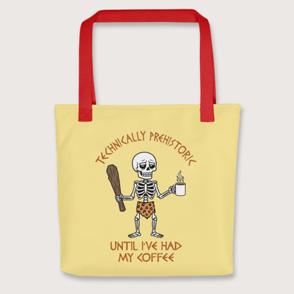 Red Until I've Had My Coffee Bag - history buff gift by HistoHead