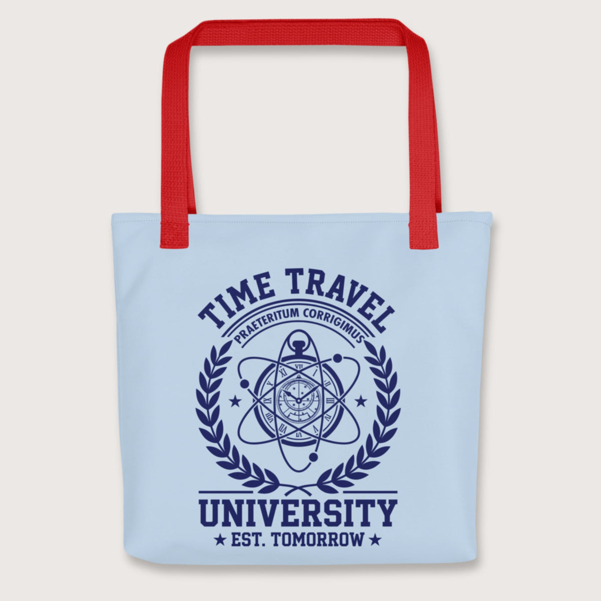 Red Time Travel University Bag - history buff gift by HistoHead