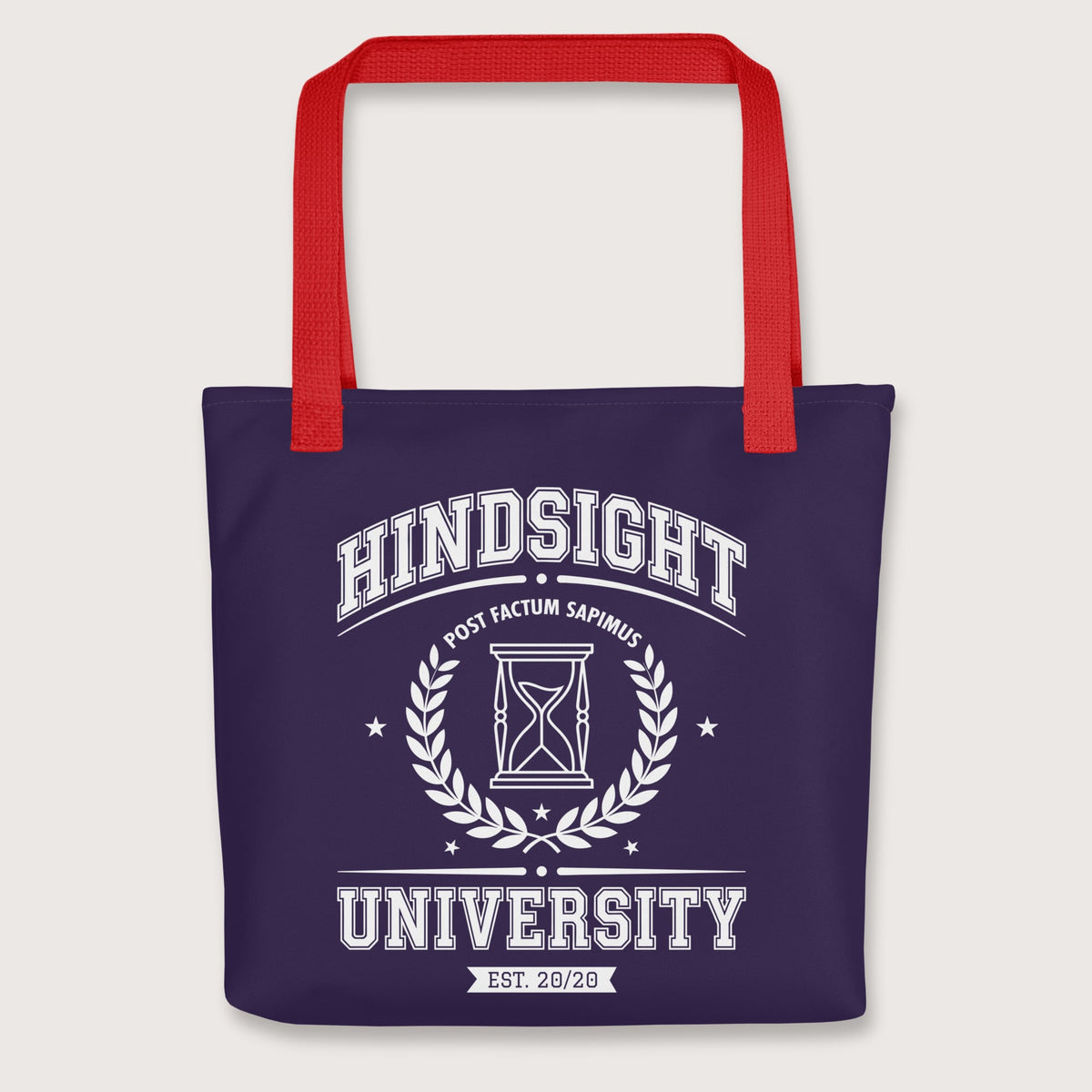 Red Hindsight University Bag - history buff gift by HistoHead