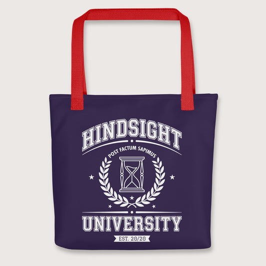 Red Hindsight University Bag - history buff gift by HistoHead
