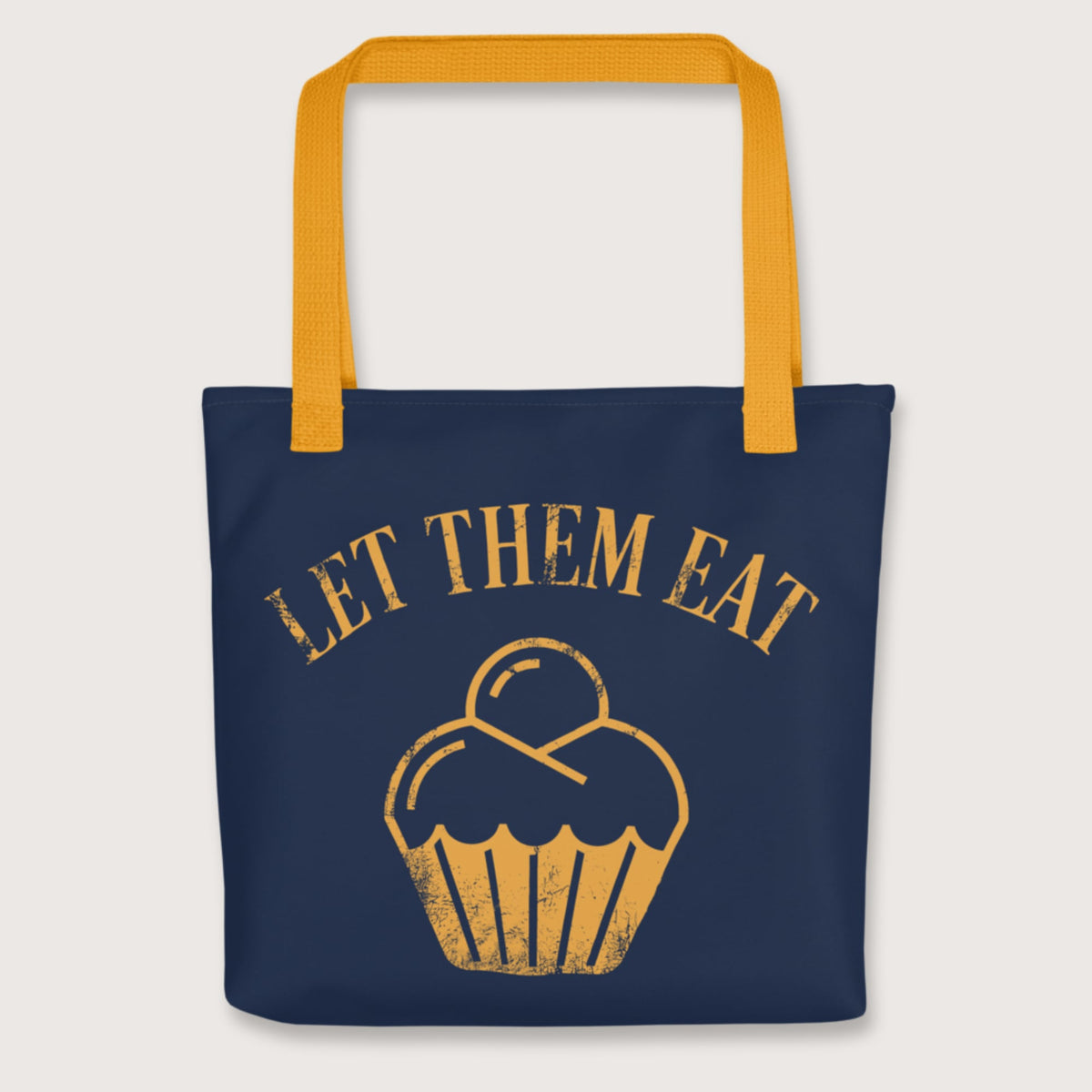 Yellow Let Them Eat Cake Bag - history buff gift by HistoHead