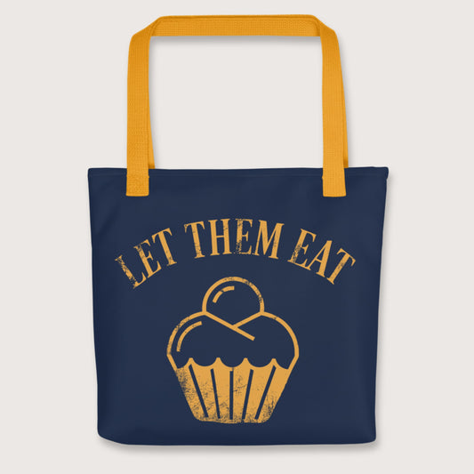 Yellow Let Them Eat Cake Bag - history buff gift by HistoHead