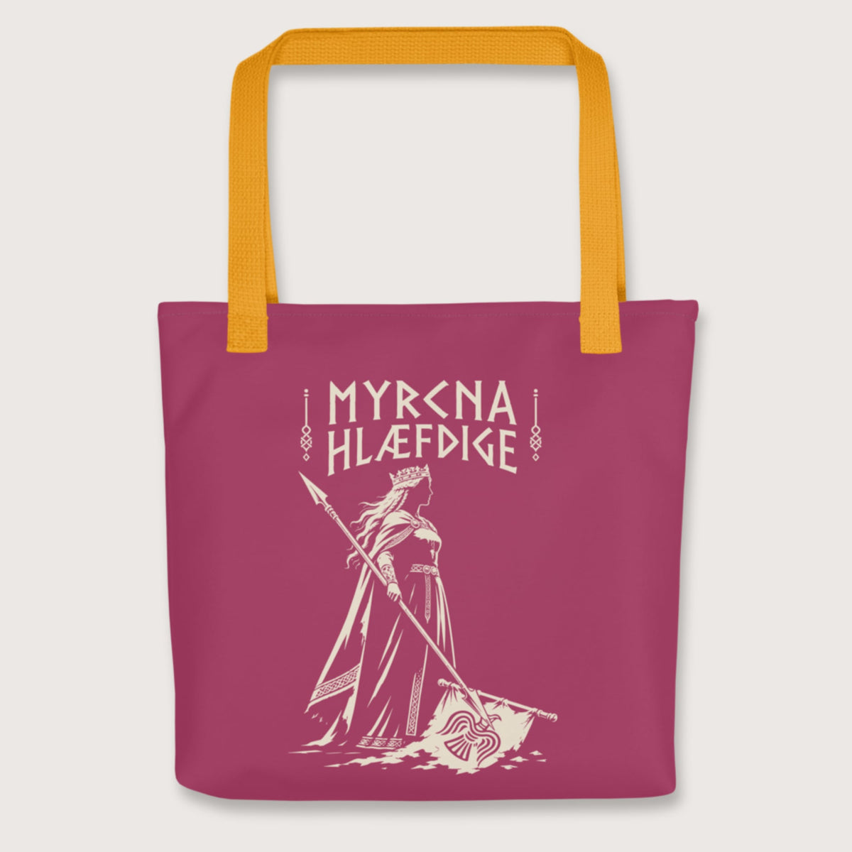 Yellow Æthelflæd Myrcna Hlæfdige Bag - history buff gift by HistoHead