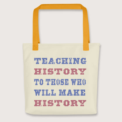 Yellow Teaching History Bag - history buff gift by HistoHead