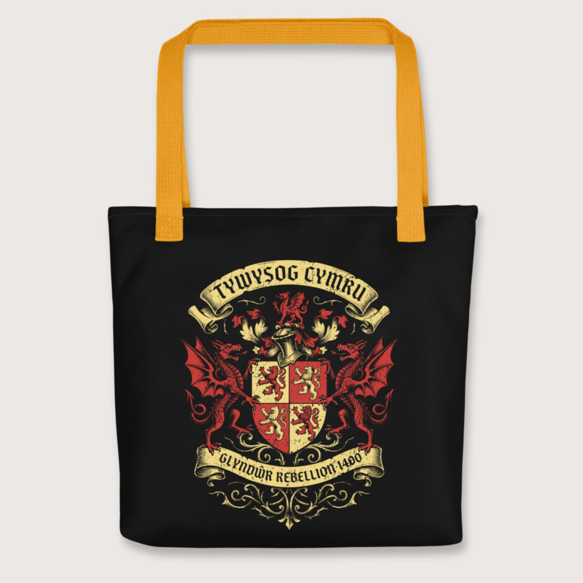 Yellow Glyndwr Rebellion 1400 Bag - history buff gift by HistoHead