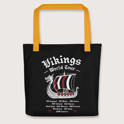 Yellow Vikings World Tour Bag - history buff gift by HistoHead
