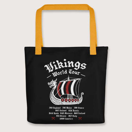Yellow Vikings World Tour Bag - history buff gift by HistoHead