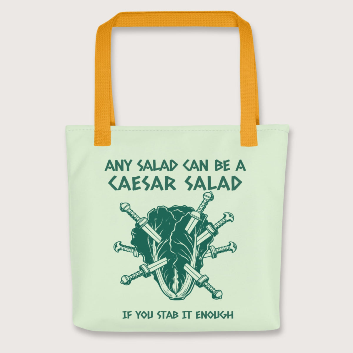 Yellow Caesar Salad Bag - history buff gift by HistoHead