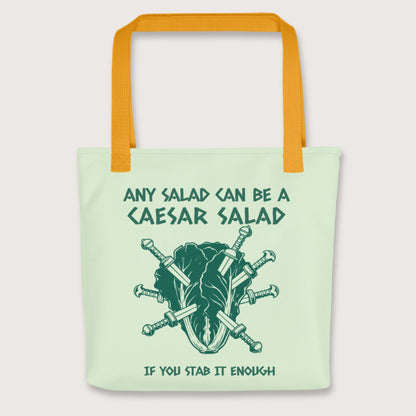 Yellow Caesar Salad Bag - history buff gift by HistoHead